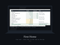 The First Home workbook open on a laptop