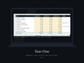 The Year One workbook open on a laptop
